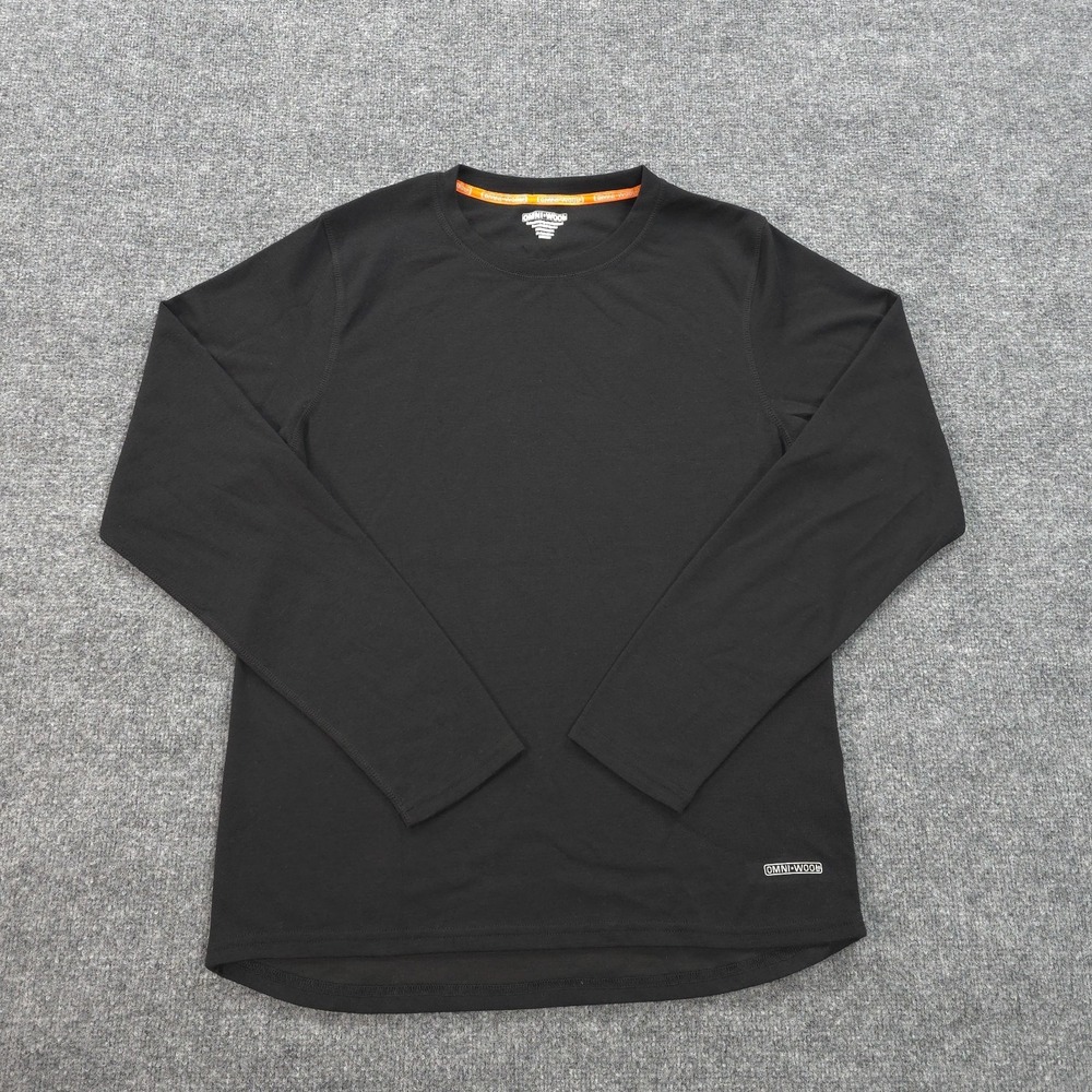 Omni Wool Shirt Mens Extra Large Black Base Layer Crew‎ Hiking Hunting Outdoors
